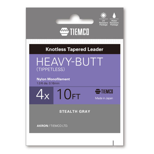 TIEMCO -  AKRON HEAVY BUTT KNOTLESS TAPERED LEADER